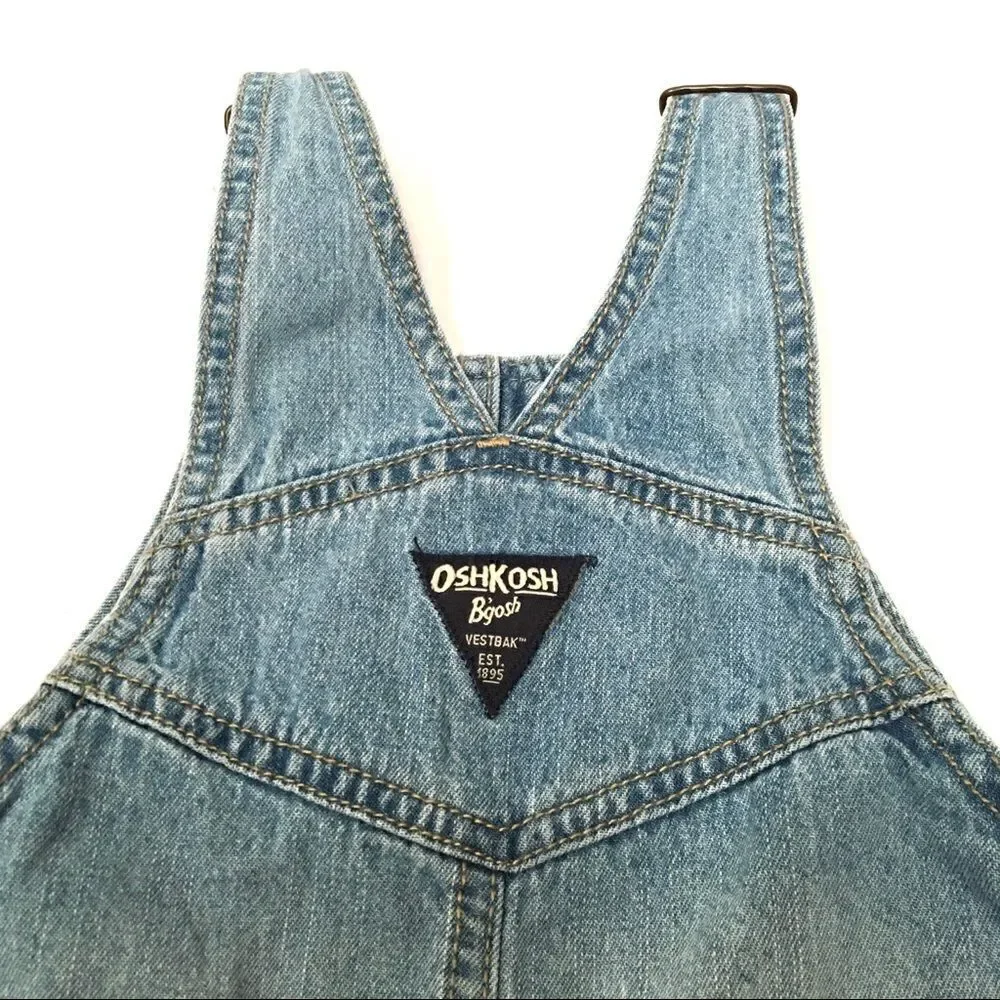 OshKosh B’Gosh denim jean overalls 12 M‎